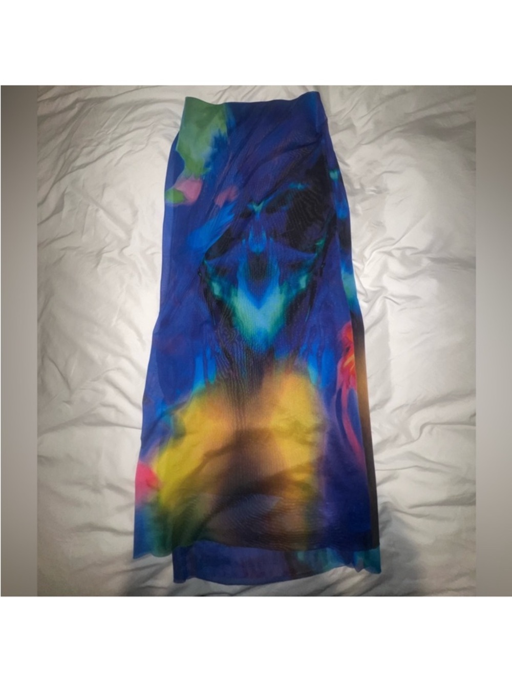 Zara Multicolor Abstract MIDI Skirt - Picture 3 of 4